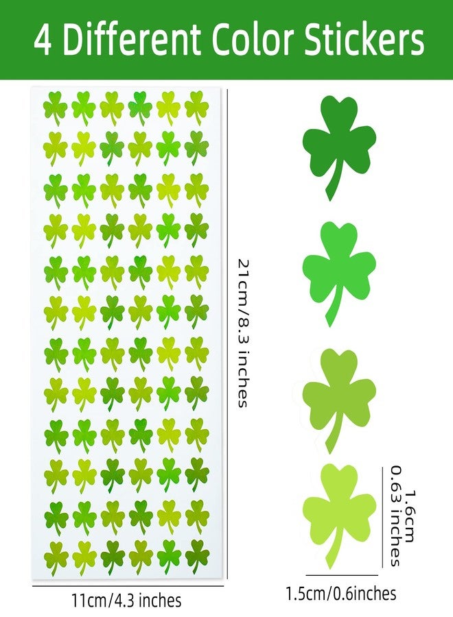 MixTeach Green Shamrock Stickers, 2160 Pcs, Paper, Self-Adhesive, for St. Patrick's Day Decor, Party Favor Supplies, Kid, Single Use, Not Water Resistant, 30 Sheets - Image 2